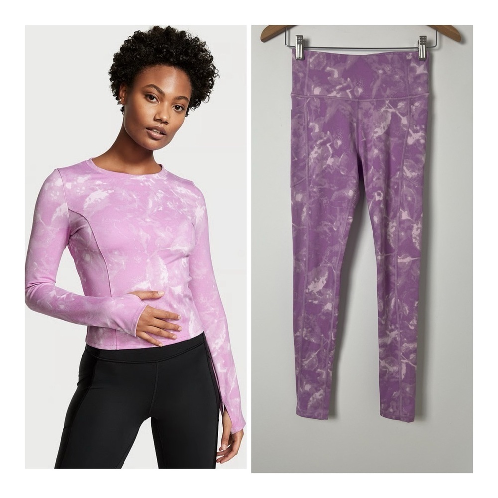 Victoria's Secret Pink Essential Open-Back Long Sleeve Top & Leggings Set Sz S/4